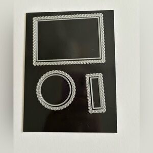 Waffle Flower Nesting Postage Collage Die Set EUC